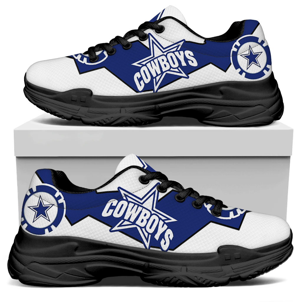 Men's Dallas Cowboys Edition Chunky Sneakers With Line 004